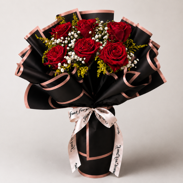Buqu� de 6 Rosas Vermelhas